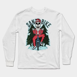 Santa cycling Long Sleeve T-Shirt